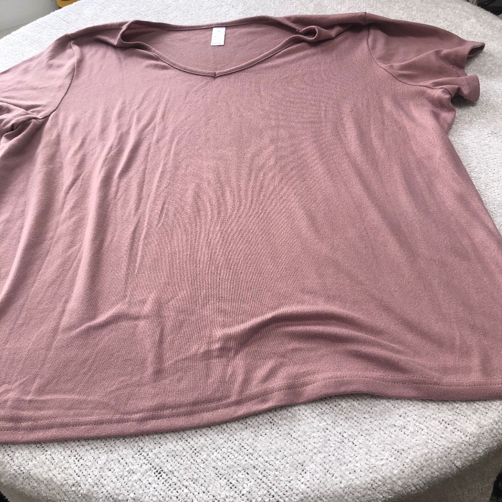 George 2x v neck top with short sleeves, mauvish like colour, new or like new